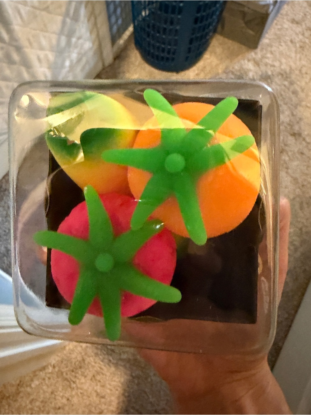 Schylling Groovy NeeDoh Fruit Stress Toy - Orange & Pink - Picture 4 of 7
